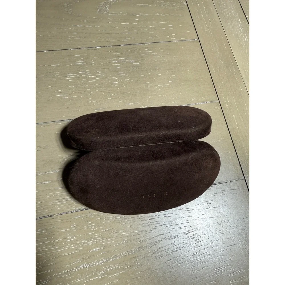Tom Ford Eyeglass Case Brown‎ Suede Hard Shell Holder Pouch Unisex Luxury